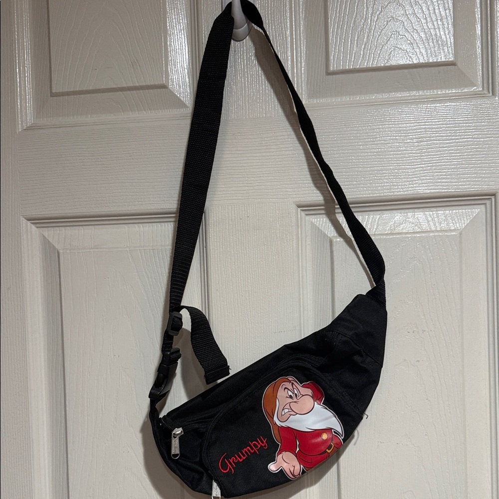 Grumpy Character Black waist belt bag